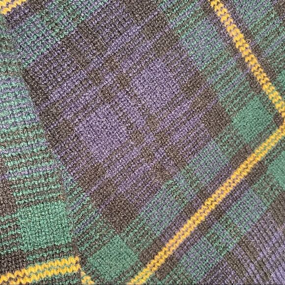 Polo Ralph Lauren Tartan Plaid Merino Wool & Suede Crewneck Sweater - Picture 9 of 16